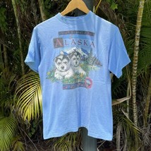 Alaska Siberian Husky Tshirt Midnight Sun Short Sleeve Tee SanSegal Men&#39;... - $12.86