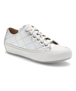 Vionic Sneakers Orthotic Quilted Silver Lace-Up Womens Edie Size 5 Comfo... - £74.16 GBP
