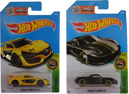 Hot Wheels 2016 HW Exotics Porsche Carrera GT &amp; Renault Sport R. S. 01 2-Car Bun - £20.02 GBP