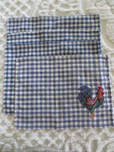 4 Park Imports Handloomed Cotton Rooster Country Placemats - 17&quot; X 17-1/2&quot; - $11.88