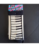 NWT See-Thru Piano Keyboard Socks Sz 5-6  - £7.99 GBP