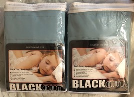Solid Blackout Thermal Back Tab/Rod Pocket Curtain Panels (Set of 2) Blue - £38.27 GBP