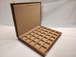 Boxset IN Colour Wooden for Coins Or Medals 30 Boxes 1 9/16x1 9/16in Vel... - £88.96 GBP