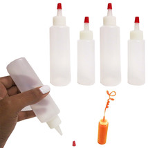 4 Clear Plastic Squeeze Bottle Ketchup Mustard Oil Mayo Bottle Sauce 2X2... - $18.99