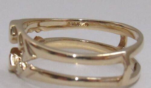 14K Yellow Gold Enhancer Sawtooth or Jaws Style Band Ladie's Sz 8.75 Ring 4 g Item image 6