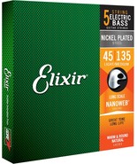 Elixir Strings Nickel Plated Steel 5-String Bass Strings W Nanoweb, .045... - $64.92