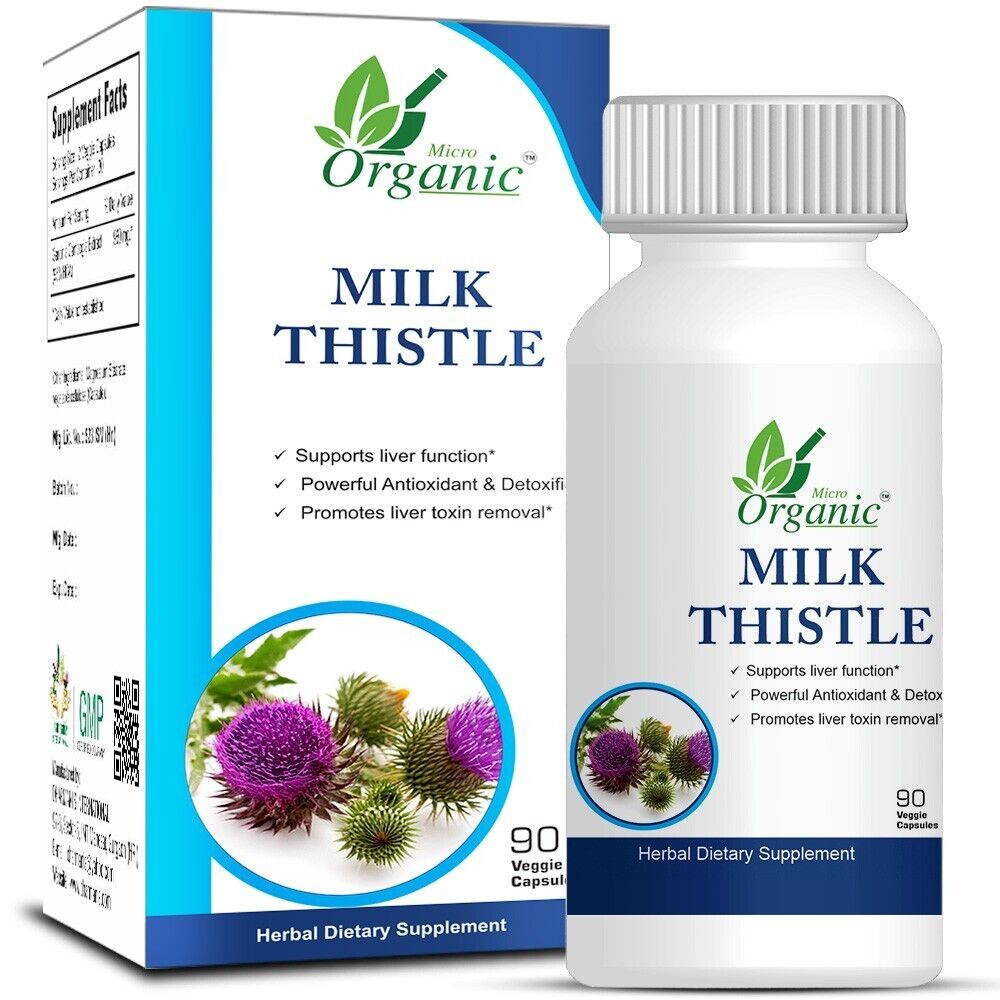 Milk Thistle Supplement for Liver Health, Cleanse Detox & Repair Fatty Liver 90