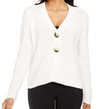 JM Collection Womens Two Button Cardigan Sweater, XX-Large, White - $44.95