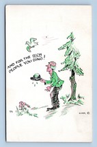 Bird Will Not Sing for Poor Artist Signed Elmer Anderson Comic UNP Postcard K13 - £3.22 GBP