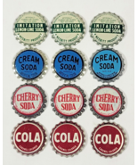 Lot Of 12 Assorted Unused Bottle Caps Cork Lined - $13.57 CAD