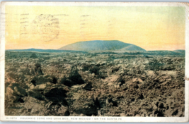 Volcanic Core and Lava Bed on the Santa Fe  New Mexico Postcard Posted 1921 - £5.49 GBP