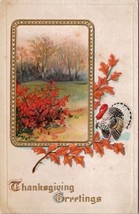 Thanksgiving Greeting Fall Scene Autum  1912 Fresno to Los Angeles Postcard U17 - £4.75 GBP