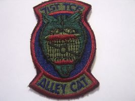 71st TACTICAL CONTROL FLIGHT 'ALLEY CAT' USAF PATCH 71st TCF SUBDUED COLOR - $3.47
