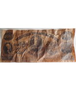 One Hundred Dollar VIRGINIA TREASURY NOTE Parchment 1862 Reproduction - $4.99