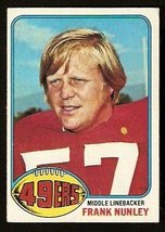 San Francisco 49ers Frank Nunley 1976 Topps Football Card # 182 Ex - £0.40 GBP