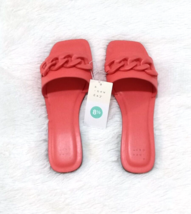 A New Day Women&#39;s Viv Chain Link Slide Sandals (Size 8 1/2) CORAL PINK -... - $19.31
