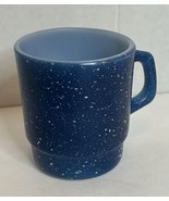 Anchor Hocking Fire King Ware Vintage Blue Speckle Coffee Mug - £7.57 GBP