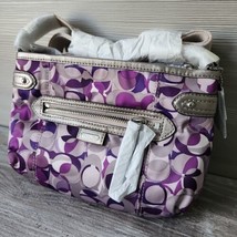 Coach F49443 Daisy Kaleidoscope Print Swingpack Multicolor Purple Silver Bag S - £95.54 GBP