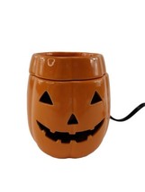 Halloween Ceramic Pumpkin Jack-o-Lantern Electric Wax Lamp Warmer Décor  - £14.92 GBP
