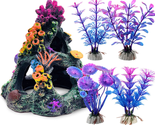 Aquarium Colorful Coral Reef Set Fish Tank Decoration Mountain Ornament ... - £19.10 GBP