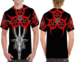 Goat head Satanic  Mens Printed T-Shirt Tee - $14.53+