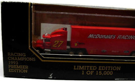 Racing Champions 1993 1:87 Premier NASCAR Hut Stricklin McDonalds Transporter - £22.91 GBP