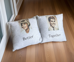 Personalized Embroidered Accent Pillow Set Throw Pillow Set Anniversary Gift - £27.96 GBP