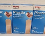  ( 3 ) CVS Health Plastic Adhesive Bandages-60ct. Each-New - $9.89