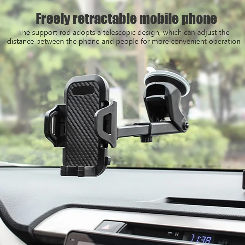 NEW Universal Sucker Car Phone Holder 360° Windshield Car Dashboard Mobile Cell  - £7.47 GBP