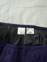 Le Suit Women’s Purple Rear Zipper & Slit Pull-On Pencil Skirt Size 6 Waist 29" image 4