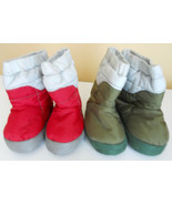 Old Navy Kids Slipper Booties Size 6 8 Red Green Baby Toddlers Boys Girls  - £9.39 GBP