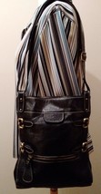 Toscani Black Leather Crossbody Bag Made In Italy - £37.34 GBP