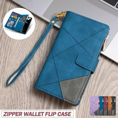 For iPhone 13 12 11Pro Max 6 7 8+ Magnetic Flip Leather Wallet back Case Cover