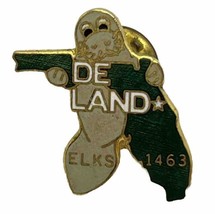 Deland Florida Elks 1463 BPOE Benevolent Protective Order Enamel Lapel H... - $7.95