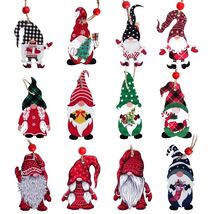 Sucrain 24pcs Christmas Gnome Wooden Ornaments Set Holiday Hanging Decor - €3,22 Sucrain 24pcs Christmas Gnome Wooden Ornaments Set Holiday Hanging Decor - €3,22 EUR