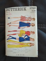 VTG Butterick 5750 Misses 10 Groovy Wrap Skirt T-Shirt Maxi Mini Vest Pa... - $14.24