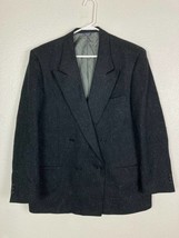 Gianni Jeffrey Michael Black Blazer Sports Jacket Mens 44 46 Pockets Vintage 80s - £116.53 GBP