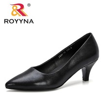 ROYYNA 2021 New Arrival Women Pumps Pointed Toe Work Pump Woman Shoes Weeding Sh - £37.02 GBP