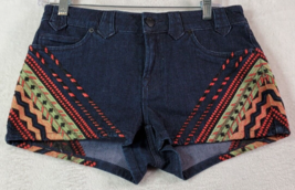 BDG Jeans Shorts Womens Size 27 Blue Denim Cotton Pockets Embroidered Dark Wash - £13.04 GBP