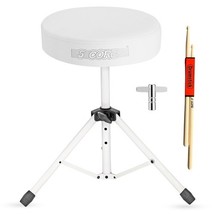 Drum Throne Adjustable Guitar Stool 3&quot; Padded Drummer Seat for Adults &amp; ... - $46.83