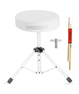 Drum Throne Adjustable Guitar Stool 3&quot; Padded Drummer Seat for Adults &amp; ... - $46.83