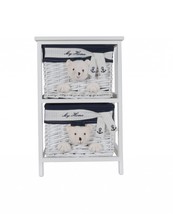 12.5&quot; X 16&quot; X 25&quot; White Blue  Portable 2 Drawers - $401.64