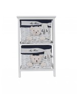 12.5&quot; X 16&quot; X 25&quot; White Blue  Portable 2 Drawers - $547.40 CAD