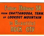 Follow Highway 58 to Rock City Gardens Brochure with Postcard Images  - $27.69
