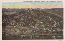 Panorama of Pikes Peak Region Colorado CO Postcard A05 - £2.36 GBP