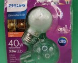 phillips dimmable LED 40W indoor/outdoor globe g16.5 medium base 1 bulb - $3.95