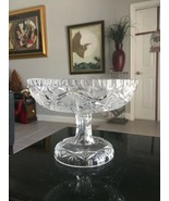 Vintage American Brilliant Cut Heavy Crystal Pedestal - $56.09