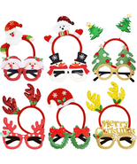 12PCS Christmas Headbands and Glasses Frames, Christmas Party Glittered ... - $34.36 CAD
