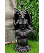 Faux Stone 3 Feet Oversized Sabbatic Goat Baphomet Statue - $751.85 CAD