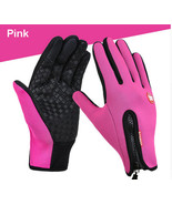 Pink Neoprene Touch Screen Waterproof Bicycle Bike Cycling Winter Gloves... - £7.82 GBP